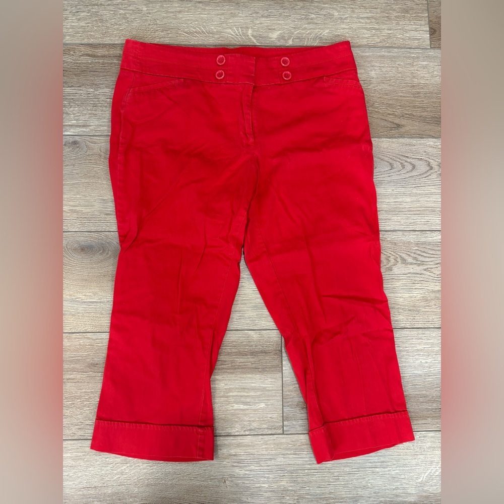 Soho Apparel Red Capri Pants